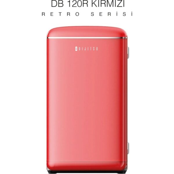 Dijitsu DB120RRE Tek Kapılı Retro Kırmızı Buzdolabı 93 lt E Enerji Sınıfı Şık Tasarım Özellikleriyle
