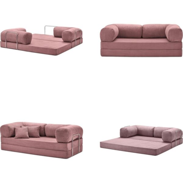 MONAMI Dechome 200X100 50 Dns Modüler Koltuk.kadife Fitilli Kumaş, Yatak Olabilen, Modern Tasarım.