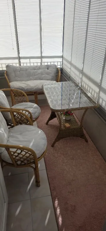 Remziye Uyar — Kartepe 2 1 1 Rattan Bahçe Balkon Takımı,kahve Örgü/krem Kumaş