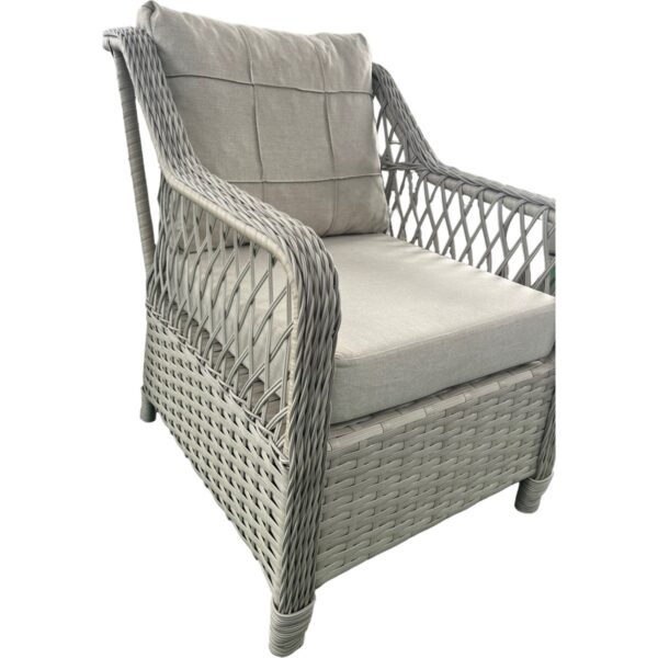 Petra Alüminyum Rattan 3+1+1+Masa(80*140)+2 Puf Bahçe Balkon Mobilyası,Krem