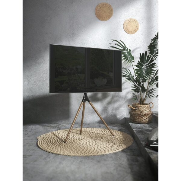 Şövalye Tipi Tv Standı 45″-65″ | Ahşap & Metal | 180° Döner | 32 kg Taşıma Kapasiteli