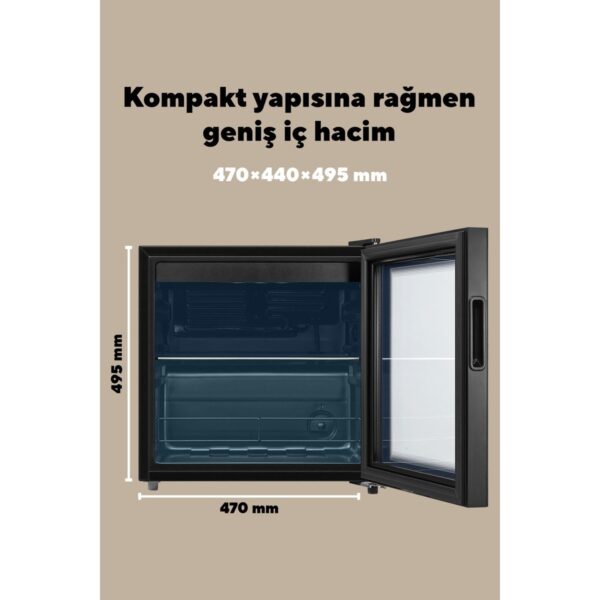 KUMTEL 44L HMB-60 Mini Buzdolabı E Enerji Sınıfı Siyah Renk Büro Tipi Kullanım İçin
