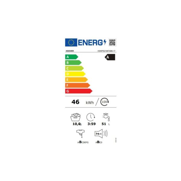 Hoover H3WPS2106TAB6-17 10 kg Wi-Fi Bağlantılı 1200 Devir Çamaşır Makinesi