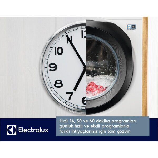 Electrolux EWZF549WT 9 kg 1400 Devir TimeCare 14/30/60 dk Hızlı Yıkama Buharlı Anti Alerji Programlı Inverter Çamaşır Makinesi