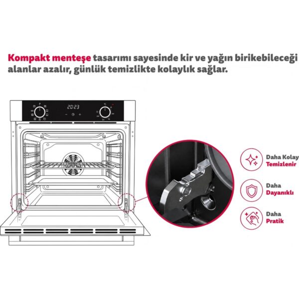 SİMFER Ankastre Set Siyah Dijital Elektrikli Cam Ocaklı Turbolu 3’lü Set (Fırın+Elektrikli Ocak+Davlumbaz)