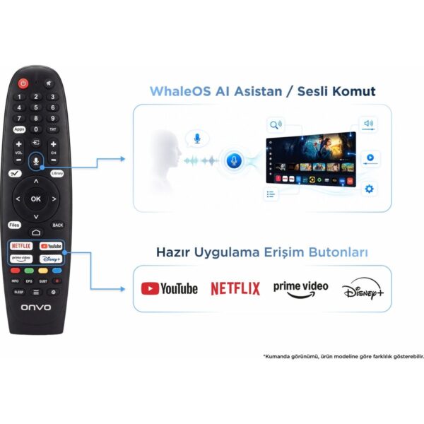 Onvo 43VQ80F3FA 43” 109 Ekran Uydu Alıcılı Full HD WhaleOS QLED TV